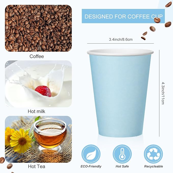 Patelai 48 Pcs 12 oz Disposable Coffee Cups - Image 2