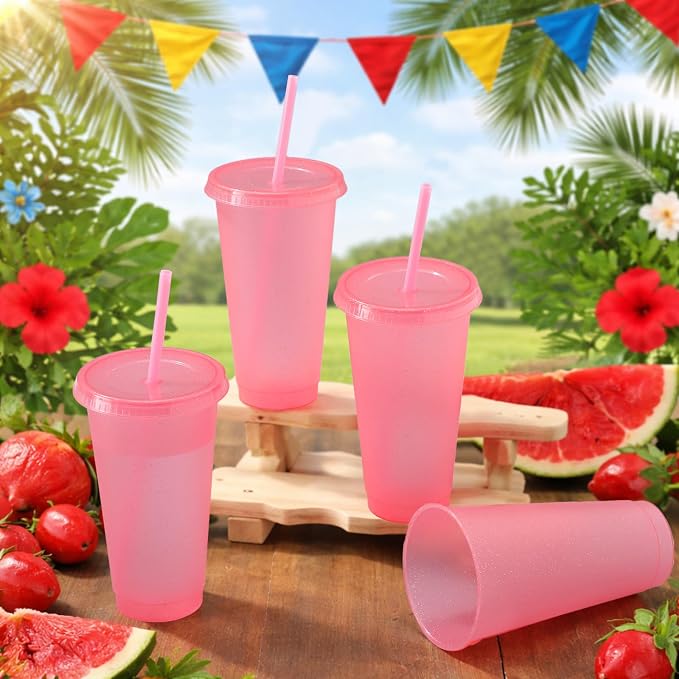 Honeydak 15 Pack Tumbler with Straw and Lid Bulk Cups - Image 2