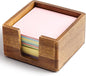 Acacia Wood Sticky Note Holder, Post It Note Dispenser by Unknown