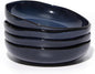 Stoneware Pasta Bowls Set of 4, 8.26" Large Serving Bowls, Chip Resistant Plate Bowls, Salad Serving Bowl for Lunch, Unique Irregular Look, Starry Blue