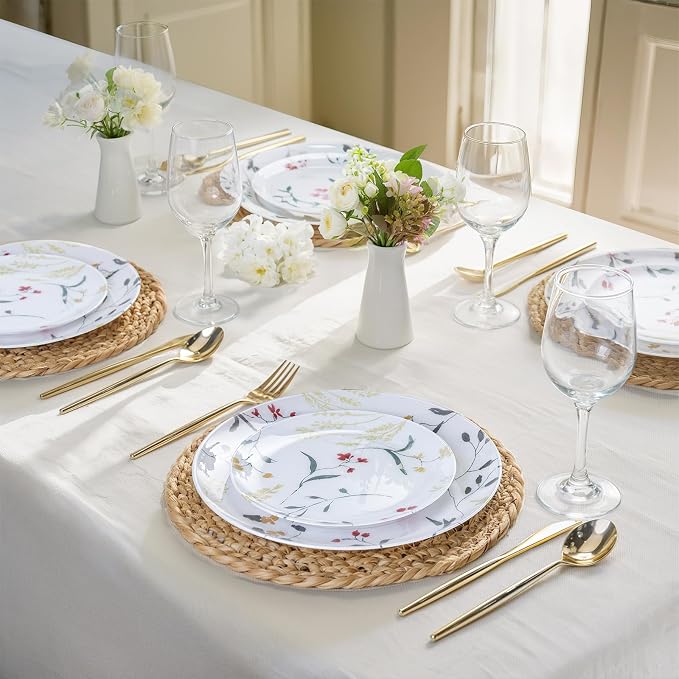 U-QE 20Pcs Wildflower Plastic Plates - Image 7
