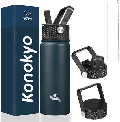 Konokyo 18 oz Insulated Stainless Steel Water Bottle by Konokyo