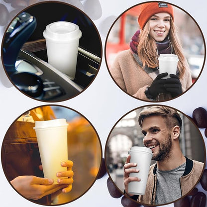 Domensi 15 Pack Reusable Plastic Coffee Cups - Image 4
