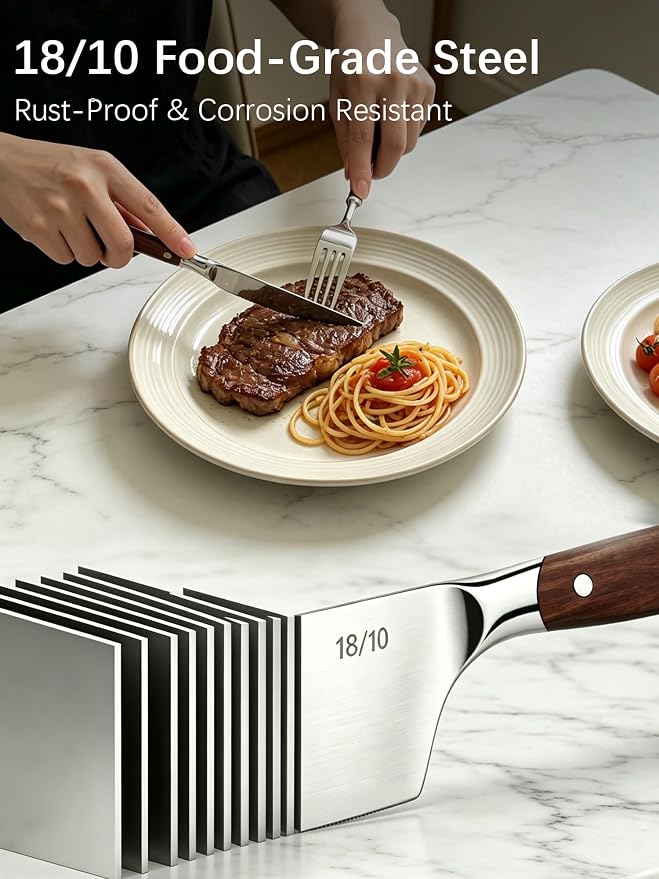Silverware Set for 4 Classic 20 Piece Flatware Set Elegant 18/10 Stainless - Image 4