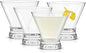 JoyJolt Afina Stemless Martini Glasses Set of 4, 8.5oz Liquor Drinking Glasses by JoyJolt