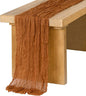 Ling's Moment Terracotta Cheesecloth Table Runner, 120 Inch, Burnt Orange | 10FT by LingsMoment