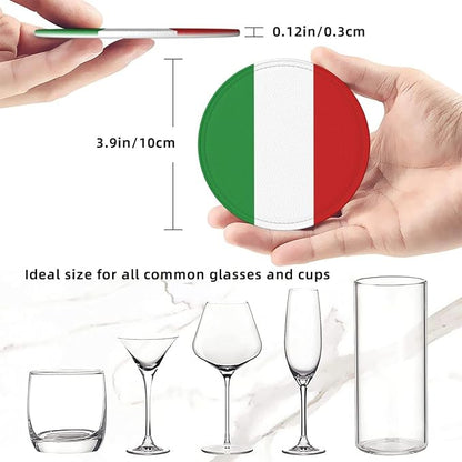 Italy Flag Coasters for Drinks - Image 3