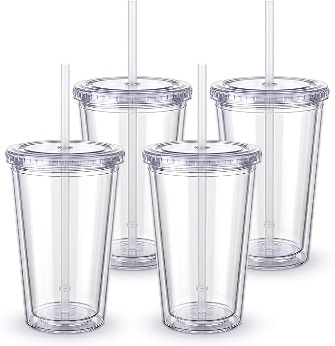 Zukro Clear Double Wall Plastic Tumbler by ZukroDrinkware