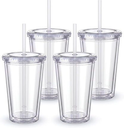 Zukro Clear Double Wall Plastic Tumbler by ZukroDrinkware