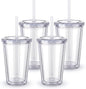 Zukro Clear Double Wall Plastic Tumbler by ZukroDrinkware