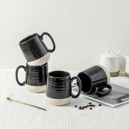 HASENSE Ceramic Coffee Mugs Set, 15 oz Large Coffee Cups Set of 4, Tea Cups - Image 5