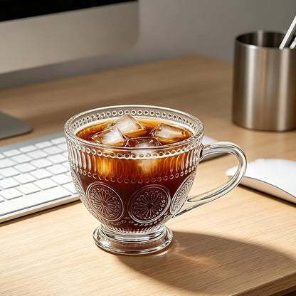 Glass Coffee Mugs with Handles, 13 Oz Tea Cup - Image 6