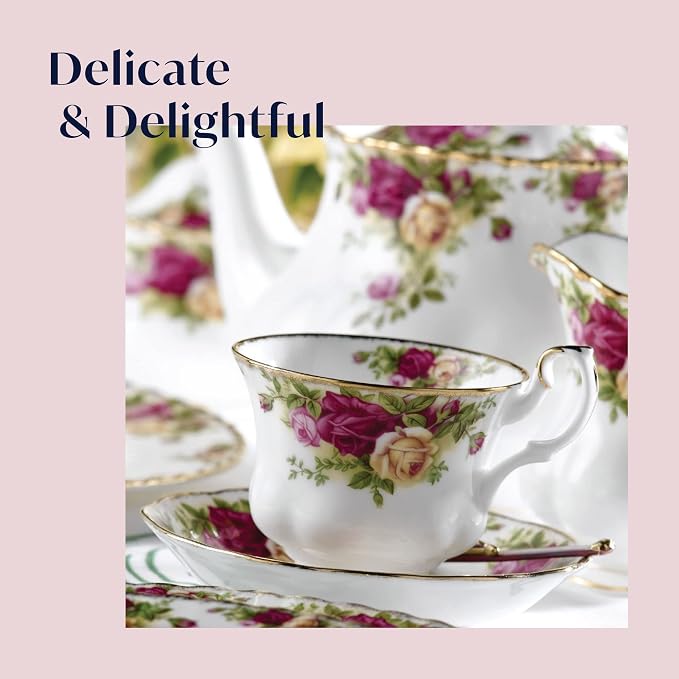 Royal Albert Old Country Roses Teacup & Saucer Set - Image 4
