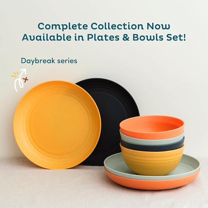 8-Pack Reusable Wheat Straw Plates Set - Image 8