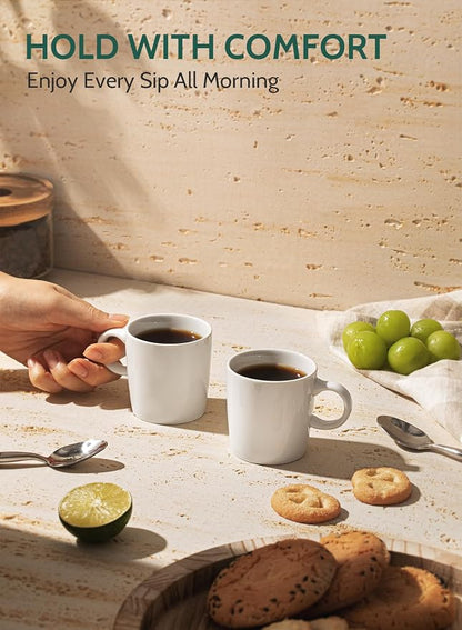 Sweese 3.5oz Porcelain Espresso Cups Set of 4, Mini Coffee Mugs Demitasse Cups - Image 3