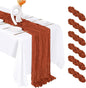 6 Pack Terracotta Cheesecloth Table Runner 20 x 120 Inch Gauze Table Runner by Unknown