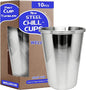 20oz 10PCS Stainless Steel Pint Cups, Reusable metal Cups, Drinking | Pint by Unknown