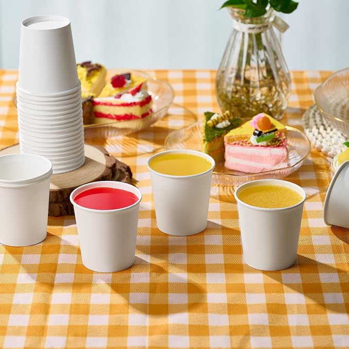 LITOPAK 300 Count 6 oz Paper Cups, Disposable White Paper Coffee Cups | Bulk - Image 7