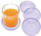 VIBRATITE 4 Inch Glass Coasters Set of 4, Crystal-Like Appearance by VIBRATITE