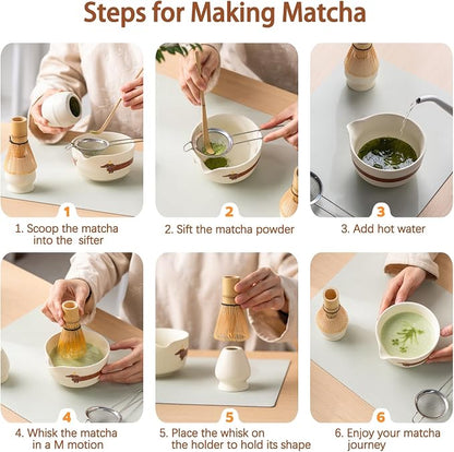 Matcha Set with Dog Pattern, 17 OZ Matcha Bowl, Matcha Kit - Image 7
