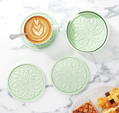 HFHOME Silicone Coasters Set for Drinks - Image 4