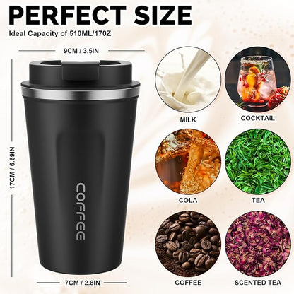 MOMSIV 17oz Travel Coffee Mug, Insulated Coffee Cup - Image 2