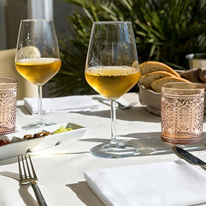 Darlion Amber Glassware, Vintage Drinking Glasses, 10oz Amber Glass Cups | Food - Image 9