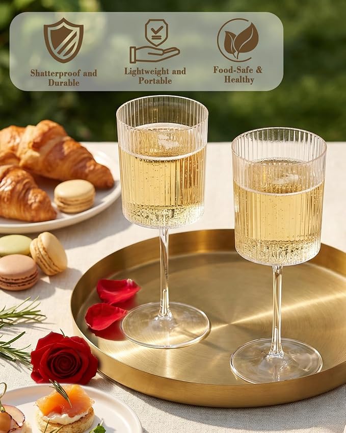 Ciaell 12 Pack Plastic Wine Glasses - Image 6