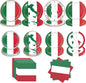 180Pcs Italian Flag Plates and Napkins Party Supplies, Serves 60 | Disposable by Osonm