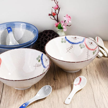 Ceramic Ramen Bowls Set of 2, 8.3 Inch Large Japanese Noodle Bowl - Image 3