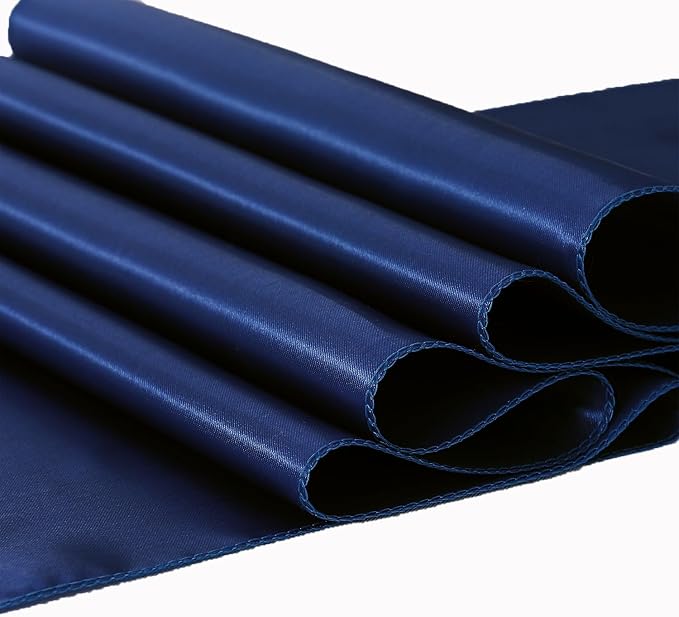 Satin Navy Blue Table Runner 12 x 108 Inches Pack of 10 Long Table Runner - Image 5