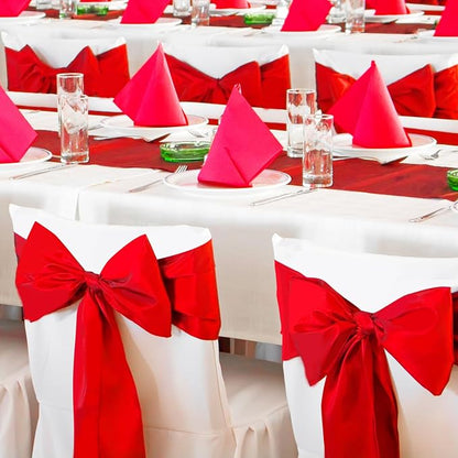 B-COOL Red Table Runner Valentine's Day Table Runner 5 Pack 12x108 inch Satin - Image 6