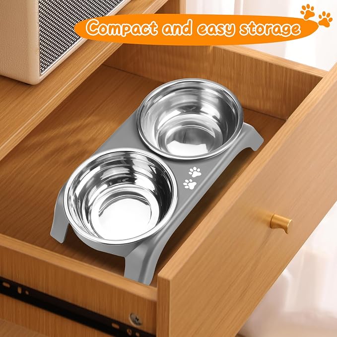 Elevated Dog Bowls for Small Dogs, 3” High Raised Dog Bowl Stand - Image 7