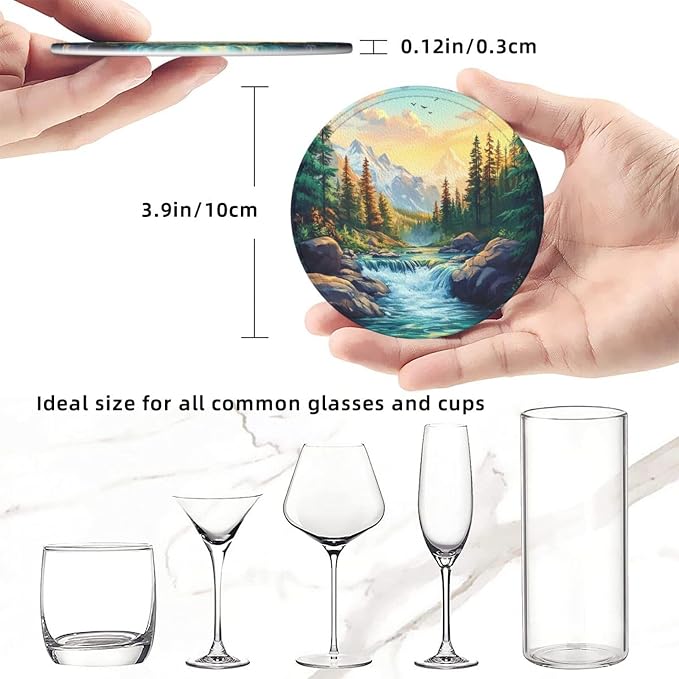 Mountains Nature Scenery Coasters - Image 4
