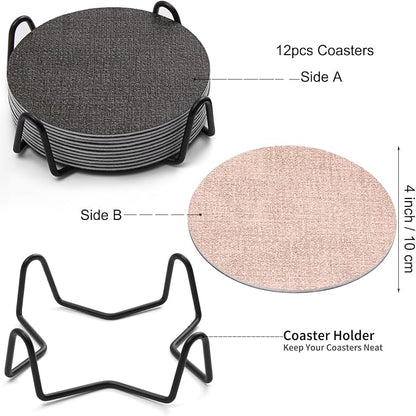 Faux Leather Drink Coasters - Image 9