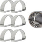 6PCS Silver Semicircle Napkin Rings, Metal Napkin Ring Holders Buckles by AUXBC
