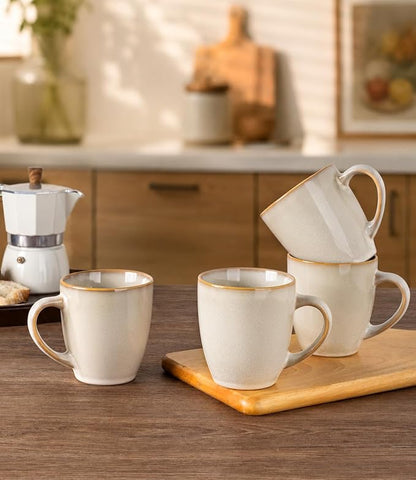 GBhome 12OZ Coffee Mugs Set of 4, Stoneware Coffee Mugs Set, Dishwasher & - Image 6