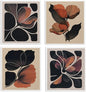 Swedish Dishcloths for Kitchen, Floral Botanical Swedish DishCloths, Papaya Reusable Paper Towels Washable, 4 Pcs Dish Towels for Kitchen Party Home Housewarming Cleaning Cloths