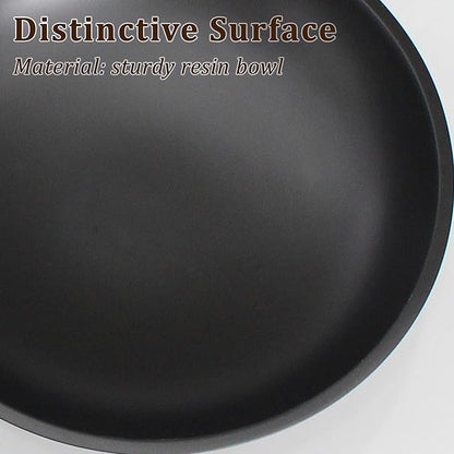 Modern Resin Pedestal Bowl – Large Fruit Bowl for Kitchen Counter, Catch All Bowl for Entryway Table, Stylish Key Bowl & Dining Centerpiece, Black