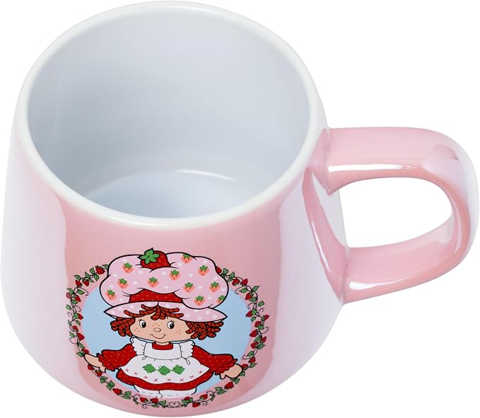 Silver Buffalo Strawberry Shortcake Frame, Reactive Glaze Pottery Mug, 18oz | - Image 3