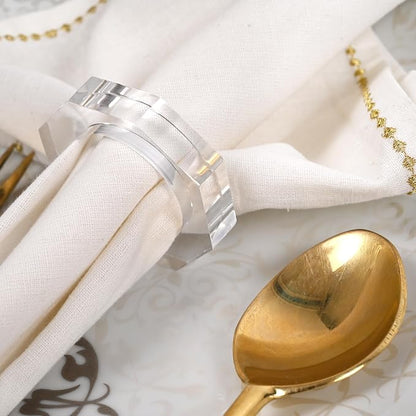 Acrylic Napkin Rings, crystal look, holiday table décor - Image 3