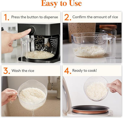 Lifewit Rice Dispenser 25 Lbs, Airtight Storage - Image 8