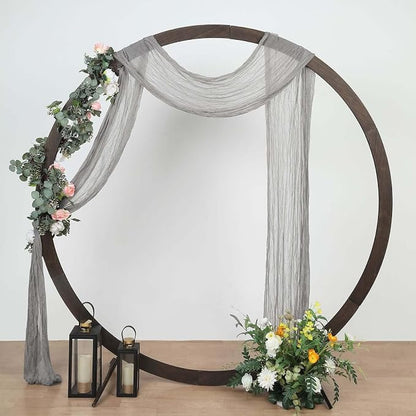 Efavormart 20ft Gray Gauze Cheesecloth Wedding Arch Drapery Fabric, Extra Long by efavormart