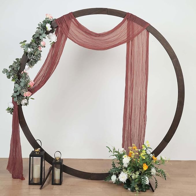 Efavormart 20ft Mauve Gauze Cheesecloth Wedding Arch Drapery Fabric, Extra Long by efavormart