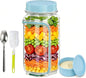 35oz Side Opening Mason Salad Jar | 1000ml Leakproof Portable Salad Container by Unknown