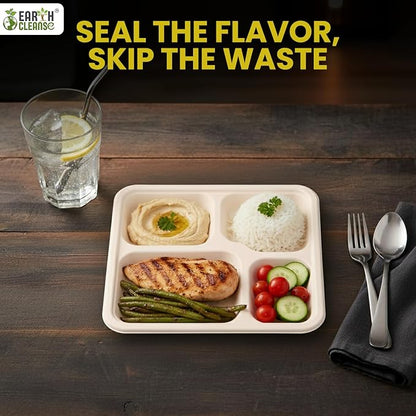 Pack of 250 Meal Tray Deep 5 Compartments – Durable Disposable Food Tray – Ideal for Catering, Takeaway & Events – Microwave Safe – Bulk Pack – Eco-Friendly & Sustainable