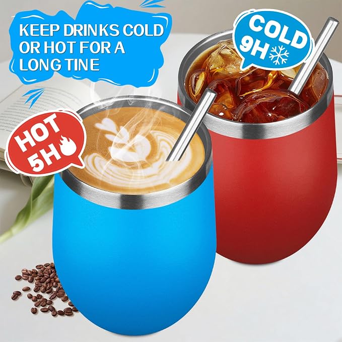 12oz/6 Pack Stainless Steel Wine Tumbler - Image 4
