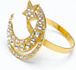 Gold Napkin Rings Set of 12 – Moon & Star Design – Elegant Napkin Ring Holders by HUVOTOSIUS