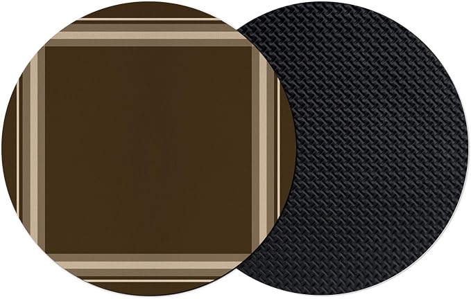 Dark Brown Coasters Set of 2 Absorbent Coasters by Unknown