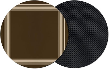 Dark Brown Coasters Set of 2 Absorbent Coasters by Unknown